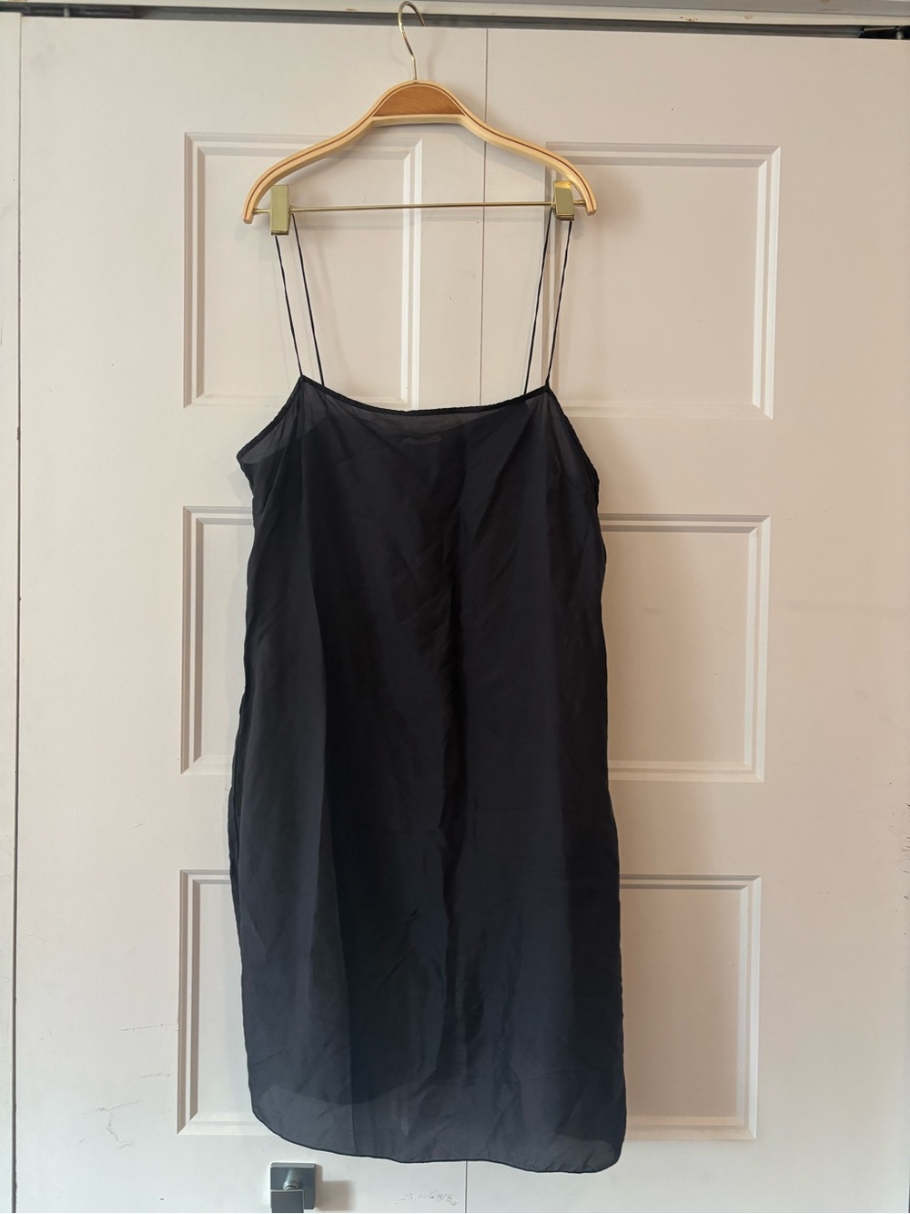 Miu Miu Black Spaghetti strap Slip long top